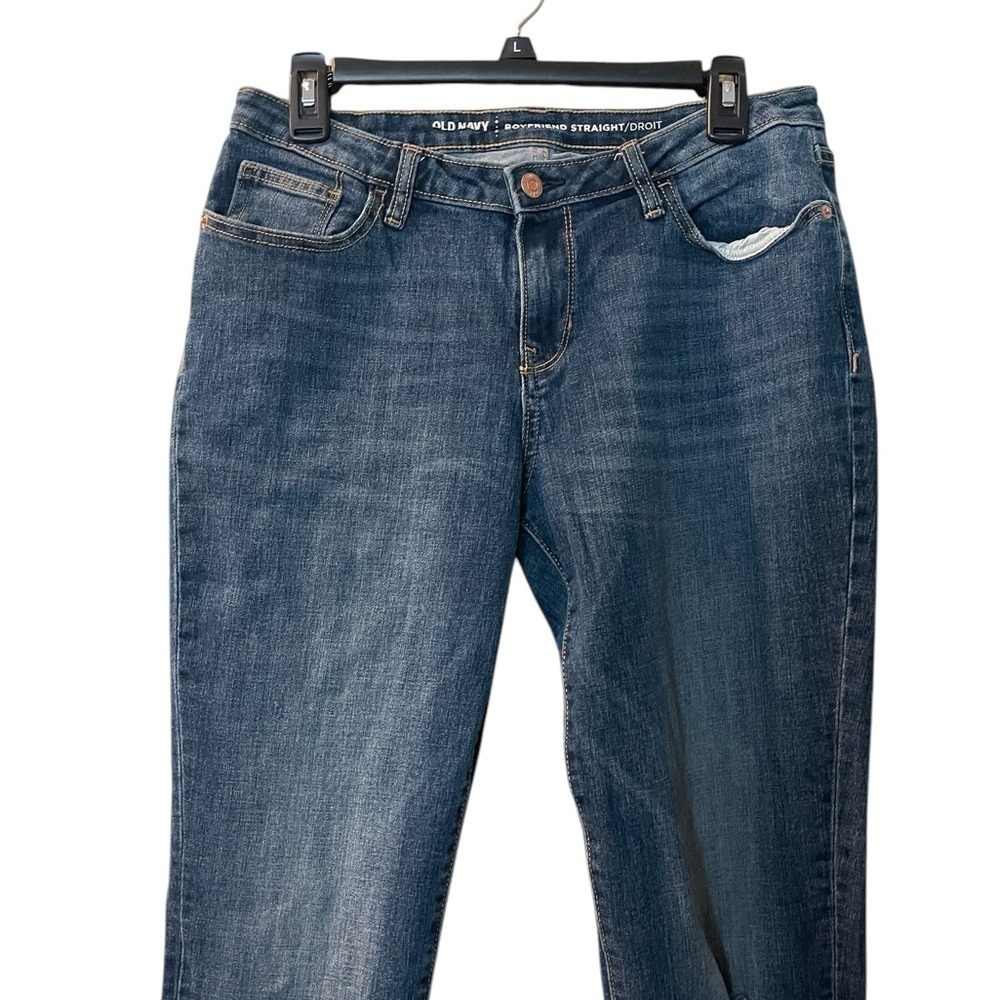 Old Navy Women’s Boyfriend Straight Denim Jeans Dark Wash Size: 6 Tall - Picture 6 of 8